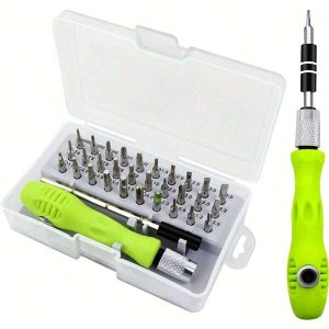 32-In-1 Mini Magnetic Screwdriver Set - Precision Bits For Electronics Repair, Torx Tool Kit Ideal For Glasses, Watches, Smartphones, Laptops, And Toys Multiple Specifications