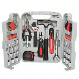 186pc General Tool Set Basic Tools For Most Repairs Around The Home Grey & Black Grey