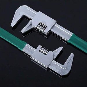 F Type Square Open-End Wrench, Multi-Function Square Swivel Wrench, Universal Pipe Wrench, Bathroom Plumbing Pipe Wrench, Wide Mouth Swivel Wrench, Home DIY Project Repair (Autumn, Christmas, Halloween) Green